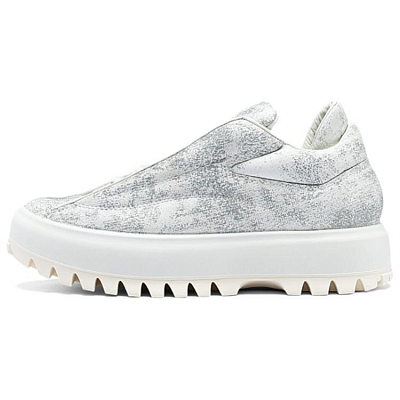 Ecco Low-Top Casual Shoes Women's White Silver