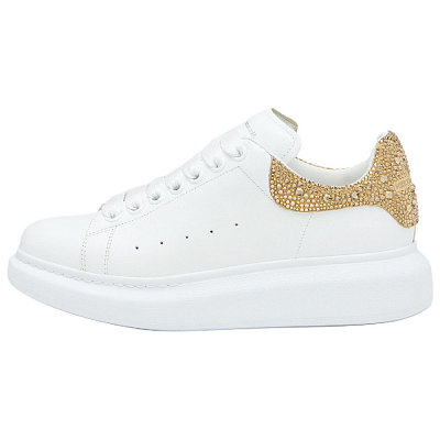 Alexander McQueen Low Top Casual Shoes Women's White Gold