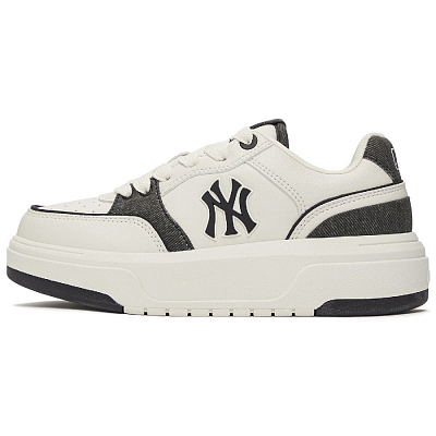 MLB New York Yankees Slip-Resistant Height Increasing Low-Top Skateboard Shoes Unisex Black