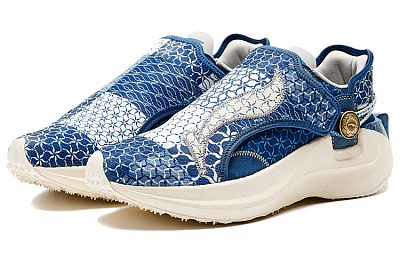 LiNing Blue Series Cushioning Anti-Slip And Wear-Resistant Low-Top Sports Casual Shoes Men's Blue White