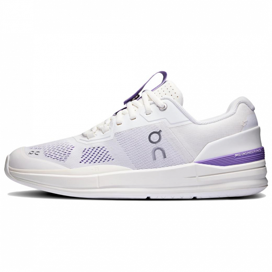 On The Roger Pro Anti Slip Wear Resistant Low Top Tennis Shoes Men's Ivory White/Aster
