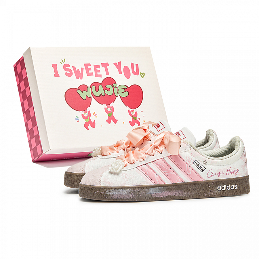Adidas Neo VL Court 2.0 Skateboard Shoes Unisex Low Top Pink/Brown купить в интернет-магазине Yoocart с быстрой доставкой по России.