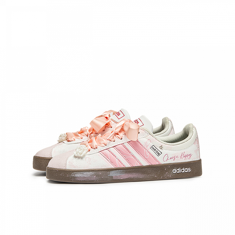 Adidas Neo VL Court 2.0 Skateboard Shoes Unisex Low Top Pink/Brown купить в интернет-магазине Yoocart с быстрой доставкой по России.