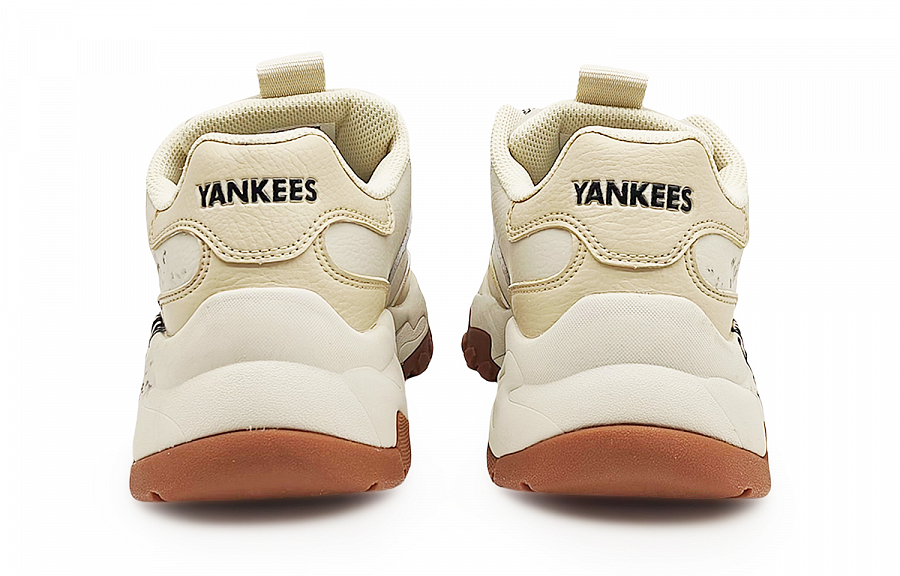 MLB Big Ball Chunky Anti-Slip Wear-Resistant Low-Top Chunky Sneakers Unisex Beige