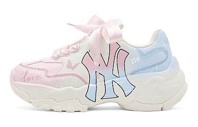 MLB Big Ball Chunky Slip Resistant Low Top Chunky Sneakers Unisex Sky Blue