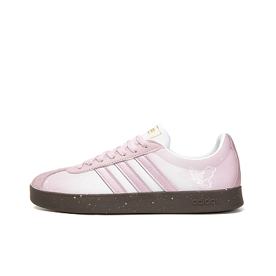 Adidas Neo VL Court 2.0 Slip Resistant Low Top Skateboard Shoes Unisex White Pink