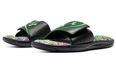 Under Armour Ignite Vi Graphic Strap Slides 'Black Green'