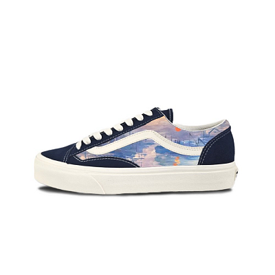 Vans Style 36 Suede Anti Slip Wear Resistant Low Top Skateboard Shoes Unisex Blue Purple