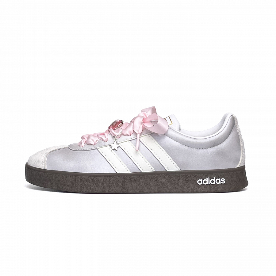 Adidas Neo VL Court 2.0 WAO Anti Slip Wear Resistant Low Top Skateboard Shoes Unisex Silver Pink купить в интернет-магазине Yoocart с быстрой доставкой по России.