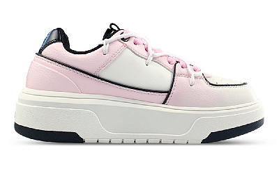 MLB Chunky Liner Wear-Resistant Low-Top Skateboard Shoes Unisex White Pink