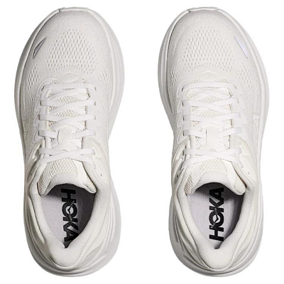 HOKA ONE ONE Bondi 9 Anti Slip Wear Resistant Low Top Training Running Shoes Women's White
