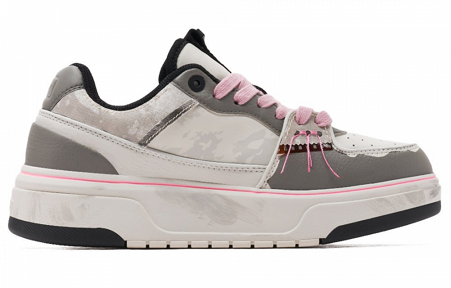 MLB New York Yankees Skateboard Shoes Unisex Low-Top Pink Black