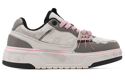 MLB New York Yankees Skateboard Shoes Unisex Low-Top Pink Black