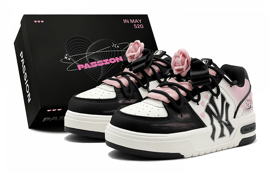 MLB Chunky Liner Skateboard Shoes Unisex Low-Top Pink