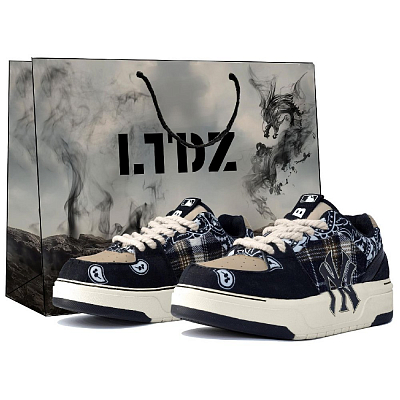 MLB Chunky Liner Slip Resistant Low Top Skateboard Shoes Unisex Black