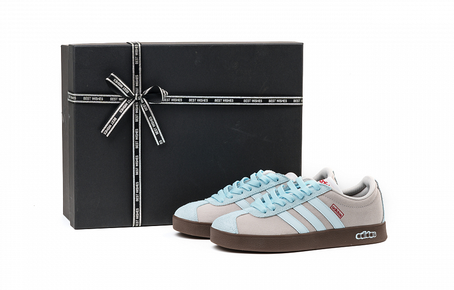 Adidas Neo VL Court Lifestyle Slip Resistant Low Top Skateboard Shoes Unisex Gray Blue купить в интернет-магазине Yoocart с быстрой доставкой по России.