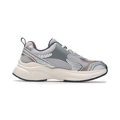 MLB Chunky Jogger Non-slip Lightweight Low-Top Running Shoes Unisex Light Gray