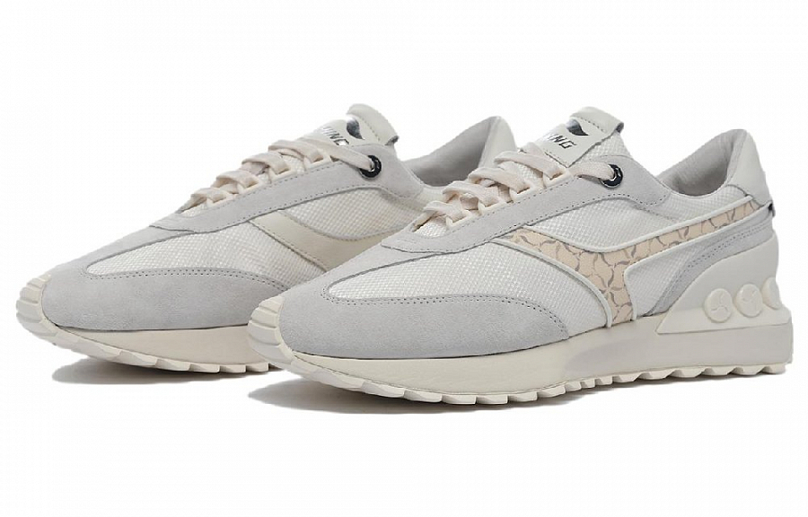 LiNing Zhengrong Cushioning, Wear Resistant Low Top Running Shoes Men's Ecru купить в интернет-магазине Yoocart с быстрой доставкой по России.