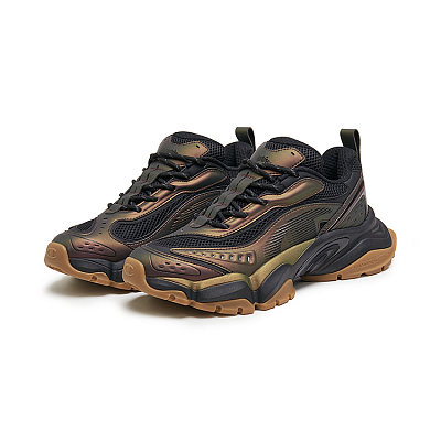 Champion Tooth Shark 2.0 Balance Low Top Chunky Sneakers Men's Red Copper Gold/Black