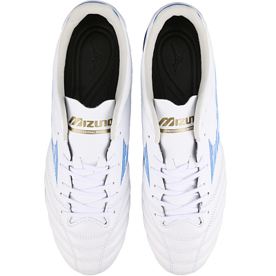 Mizuno Morelia Neo 4 AG Rubber Short Studs Cushioning Coverage Soccer Shoes Men's White Blue