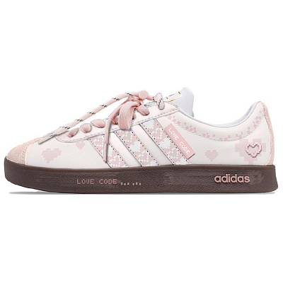 Adidas Neo VL Court 2.0 Wu Jie, Like Number Love Slip Resistant Low Top Skateboard Shoes Unisex Pink