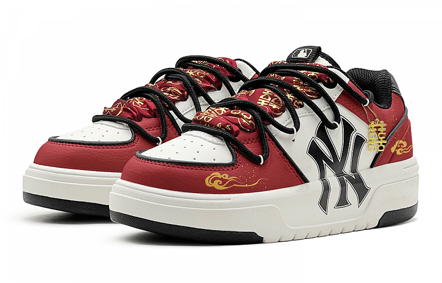 MLB Chunky Liner Skateboard Shoes Unisex Low Top Gold