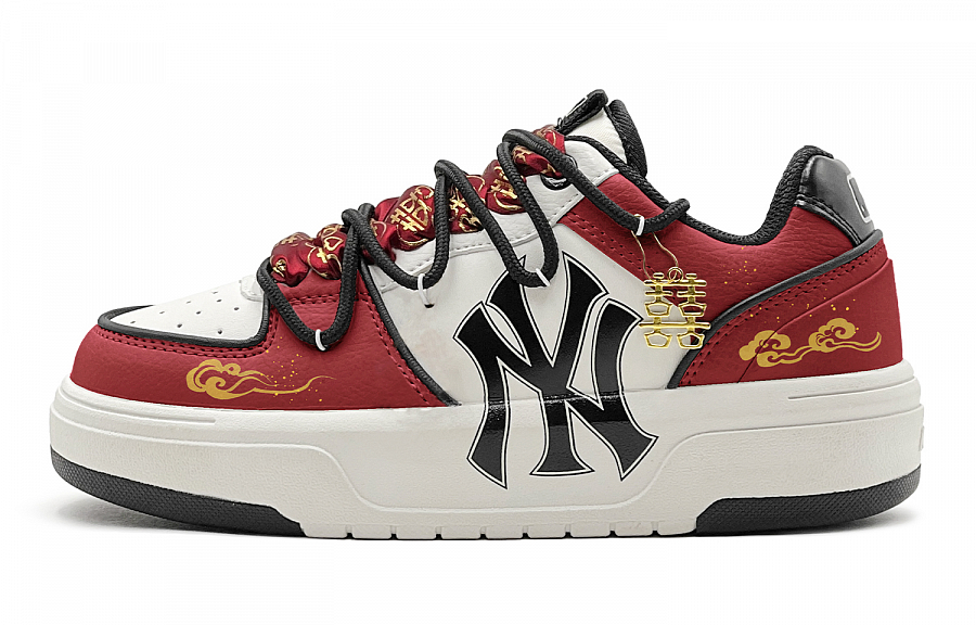 MLB Chunky Liner Skateboard Shoes Unisex Low Top Gold