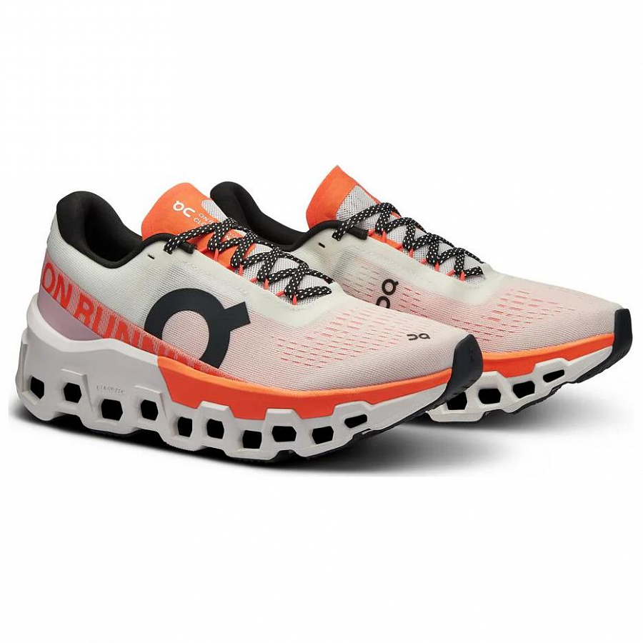 On Running CloudmOnster 2 White Flame Women's