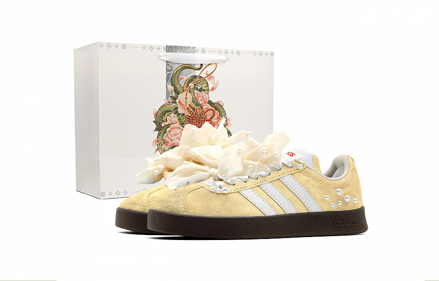 Adidas Neo VL Court Lifestyle Amber Anti Slip Wear Resistant Low Top Skateboard Shoes Unisex White Yellow купить в интернет-магазине Yoocart с быстрой доставкой по России.