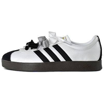 Adidas Neo VL Court 2.0 Low Top Skateboard Shoes Unisex Black Silver