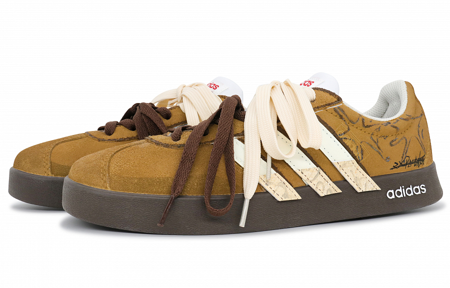 Adidas Neo VL Court 2.0 Lotte Cocoa Anti-Slip Wear-Resistant Low-Top Skateboard Shoes Unisex Brown купить в интернет-магазине Yoocart с быстрой доставкой по России.
