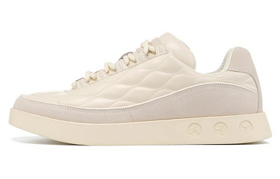 LI NING 1990 Classic Collection Lightweight And Breathable Low Top Skateboard Shoes Men's Ecru