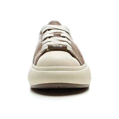 LiNing Abrasion Resistant Slip Resistant Low Top Casual Shoes Men's Brown Yellow