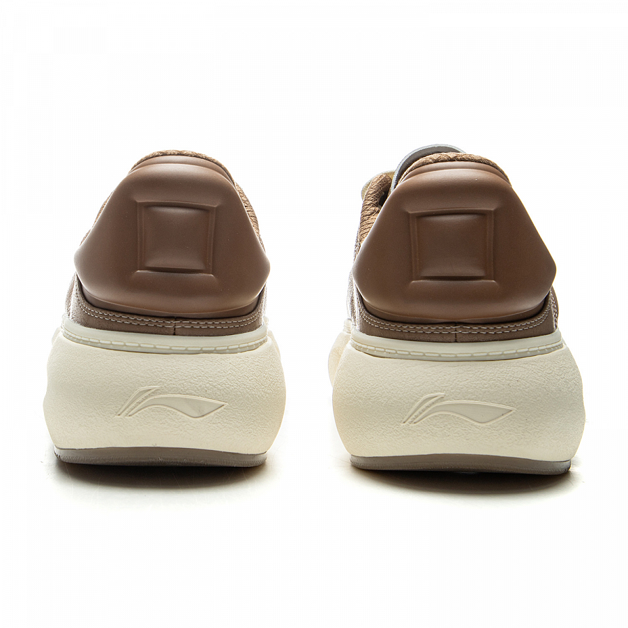 LiNing Abrasion Resistant Slip Resistant Low Top Casual Shoes Men's Brown Yellow