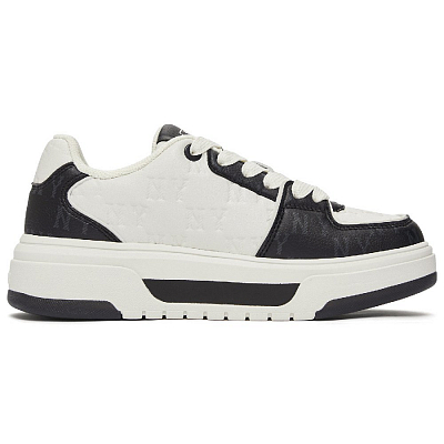 MLB New York Yankees Anti-Slip And Wear-Resistant Height Increasing Low-Top Skateboard Shoes Unisex Black White