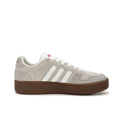 Adidas Neo D PAD Cotton White Gray Coconut Slip Resistant Low Top Skateboard Shoes Unisex Gray