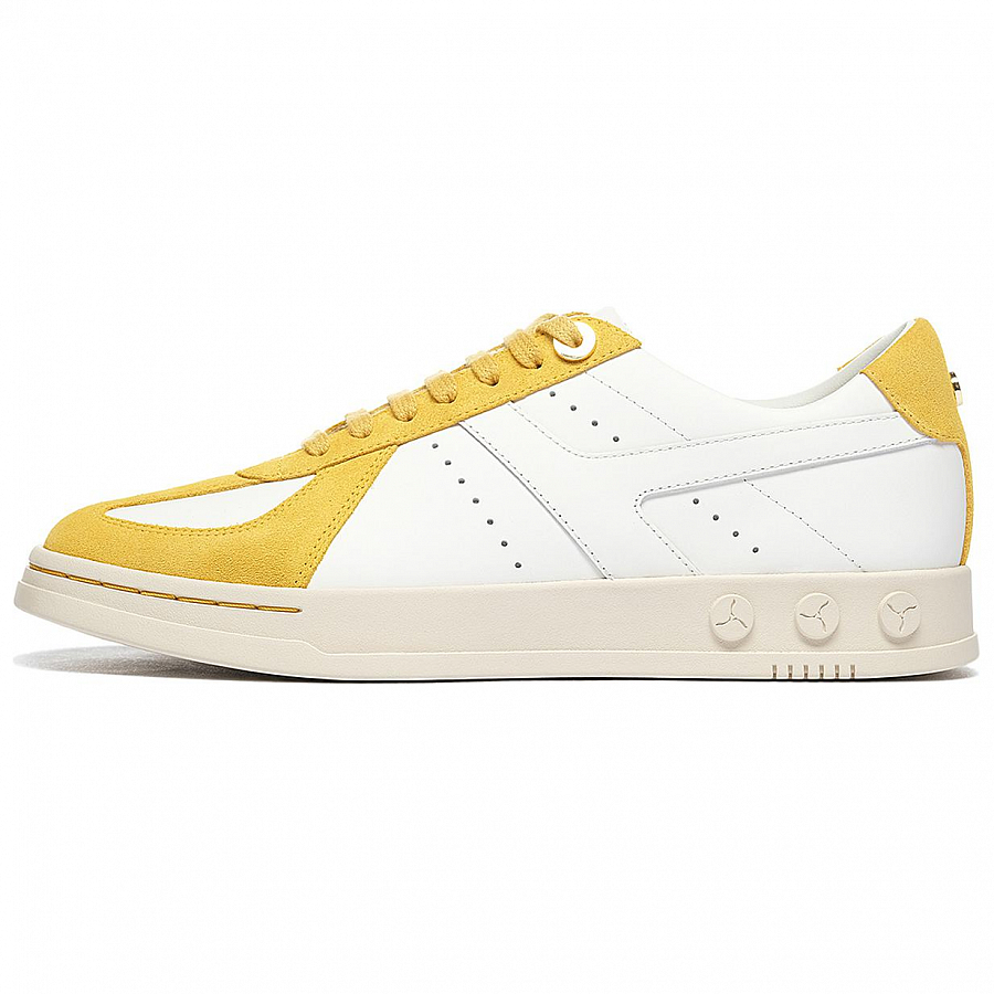 LI-NING 1990 Slip-Resistant Low-Top Skateboard Shoes Women's White Yellow