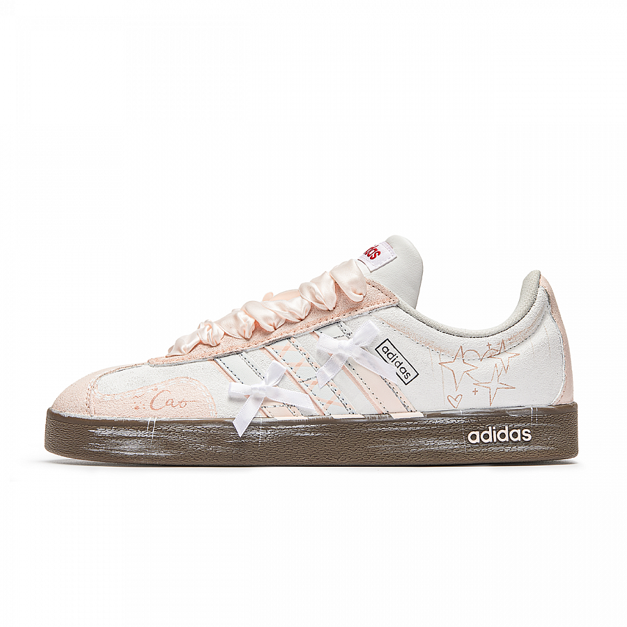 Adidas Neo VL Court 2.0 Da Vinci Custom, Lolita Anti Slip Wear Resistant Low Top Skateboard Shoes Unisex Pink Brown купить в интернет-магазине Yoocart с быстрой доставкой по России.