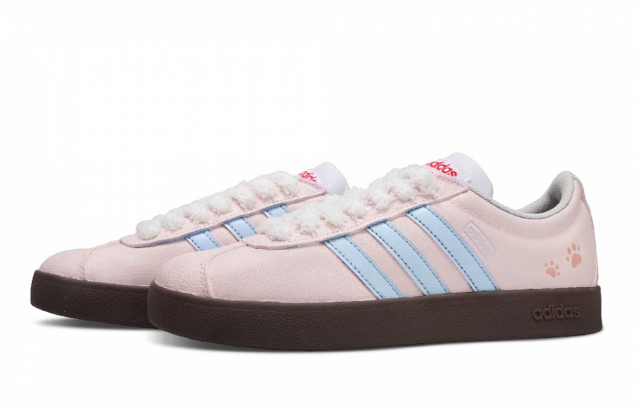 Adidas Neo VL Court Lifestyle Abrasion Resistant Slip Resistant Low Top Skateboard Shoes Unisex Pink купить в интернет-магазине Yoocart с быстрой доставкой по России.