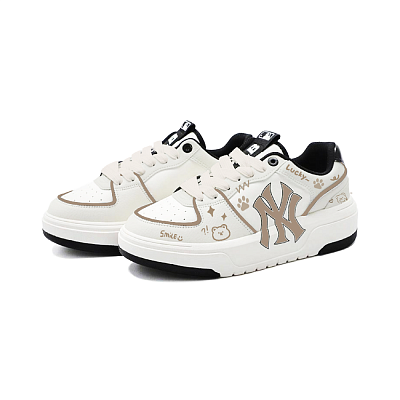 MLB Chunky Liner Skateboard Shoes Unisex Low Top Ecru
