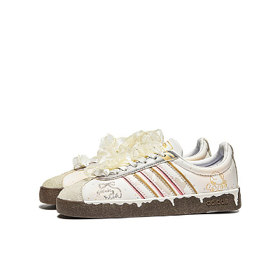 Adidas Neo VL Court 2.0 Bear Star Anti Slip Wear Resistant Low Top Skateboard Shoes Unisex Yellow Brown