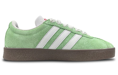 Adidas Neo VL Court 2.0 Anti Slip Wear Resistant Low Top Skateboard Shoes Women's White Green