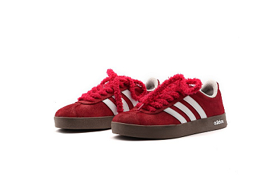 Adidas Neo VL Court Lifestyle Abrasion Resistant Low Top Skateboard Shoes Unisex Red White