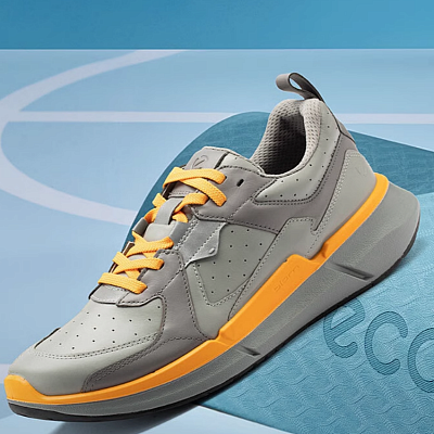 Ecco Biom 2.2 Cushioned Slip-Resistant Low-Top Running Shoes Men's Gray