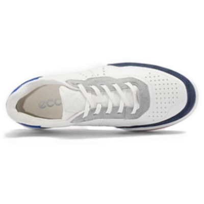 Ecco Slip-Resistant Low-Top Skateboard Shoes Men's White Blue