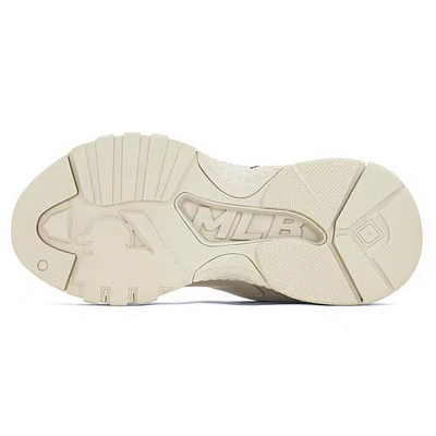 MLB Big Ball Chunky Anti Slip Wear Resistant Low Top Chunky Sneakers Unisex Beige Yellow