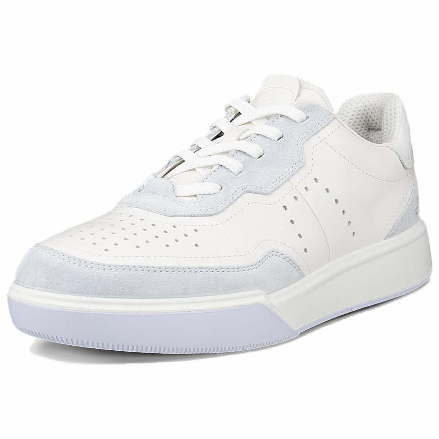 Ecco Street Court Slip Resistant Low Top Casual Shoes Women's White Blue купить в интернет-магазине Yoocart с быстрой доставкой по России.