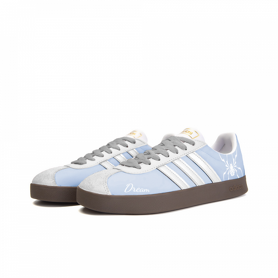 Adidas Neo VL Court 2.0 Anti-Slip Wear-Resistant Low-Top Skateboard Shoes Unisex Blue White купить в интернет-магазине Yoocart с быстрой доставкой по России.