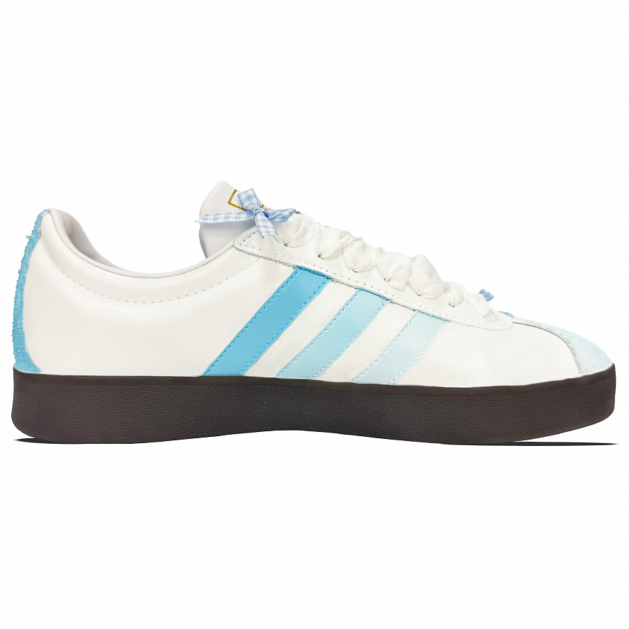 Adidas Neo VL Court 2.0 Abrasion Resistant Low Top Skateboard Shoes Unisex Beige Blue купить в интернет-магазине Yoocart с быстрой доставкой по России.