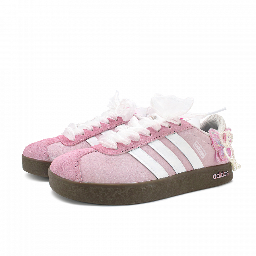 Adidas Neo VL Court 2.0 Anti-Slip Wear-Resistant Low-Top Skateboard Shoes Unisex Pink White купить в интернет-магазине Yoocart с быстрой доставкой по России.